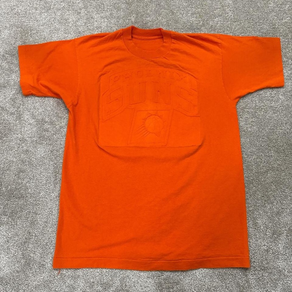 Single Stitch Vintage Embossed Phoenix Suns T-Shirt Large | Mac Daddy Whole Deal